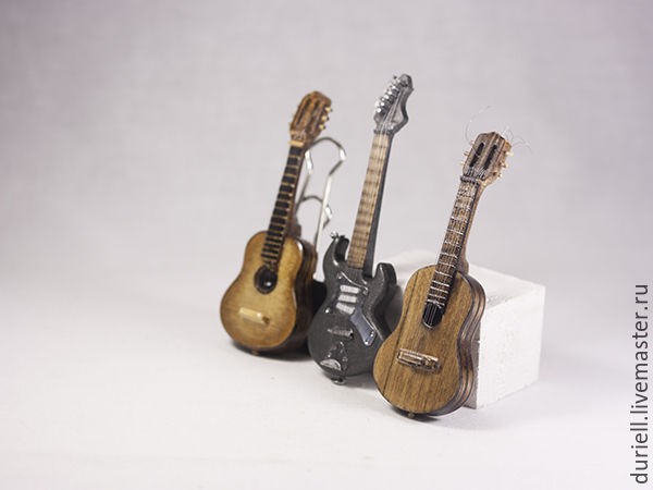 Мастерим миниатюрную гитару "Ретро" для куклы: часть 4