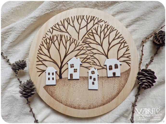 Выжигаем милое панно в скандинавском стиле