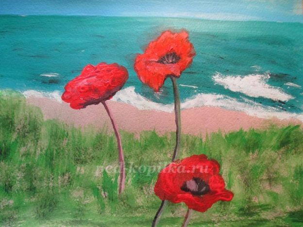 Летний пейзаж: маки, часть 2
