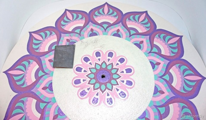 ​Расписываем интерьерные часы в смешанной технике: часть 5