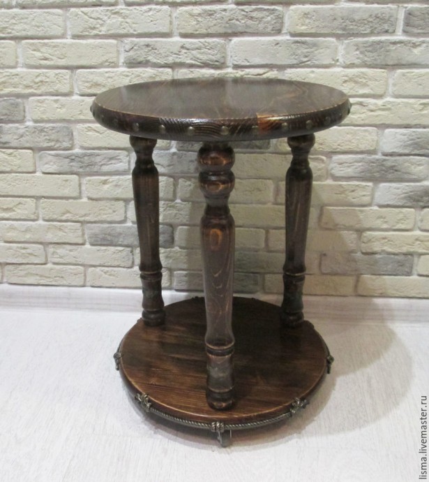 ​Мастерим кофейный столик с "коваными" элементами: часть 4