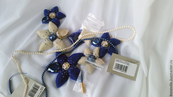 Создаем цветочное колье со Swarovski: часть 4