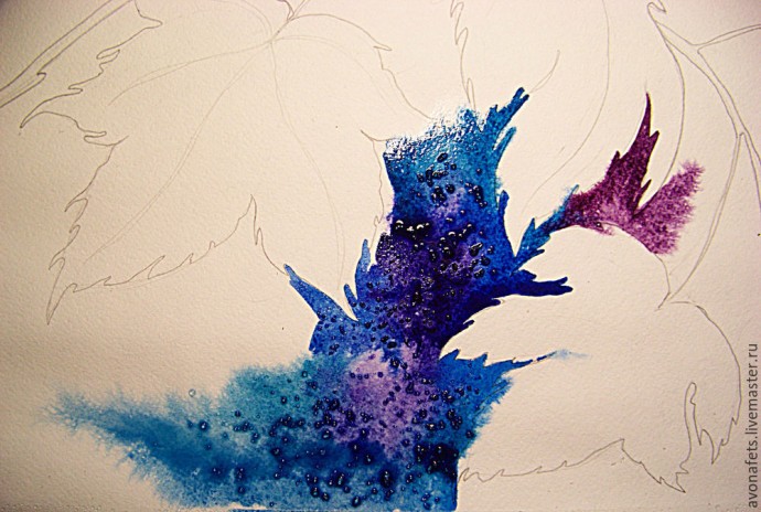 Осенний мастер-класс: акварель по-мокрому, часть 1