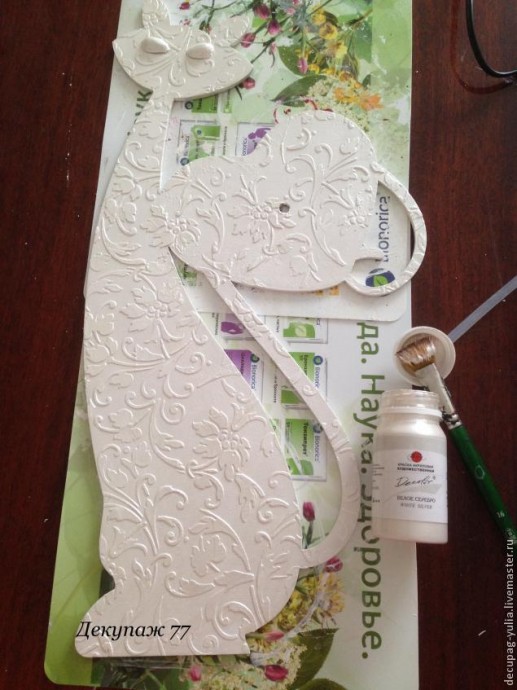 ​Создание настенных часов "Кошка-хамелеон": часть 2