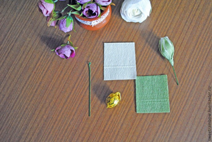 Делаем оригинальную композицию из конфет "Кленовый лист": часть 1