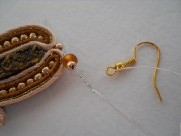 Сутажные серьги "Ромашки по-восточному": мастер-класс, часть 4