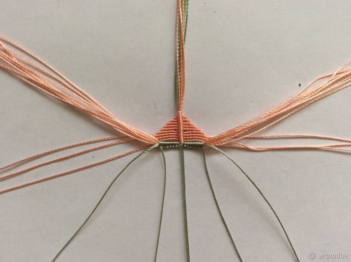 Плетем серьги-бабочки в технике макраме: часть 1