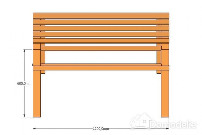 ​Небольшая скамейка для дачи