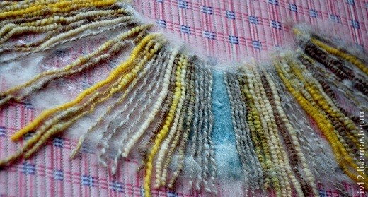 Пелерина валяная из фактурной пряжи: часть 1