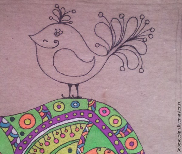 ​Рисуем орнамент на крафт-бумаге: часть 2
