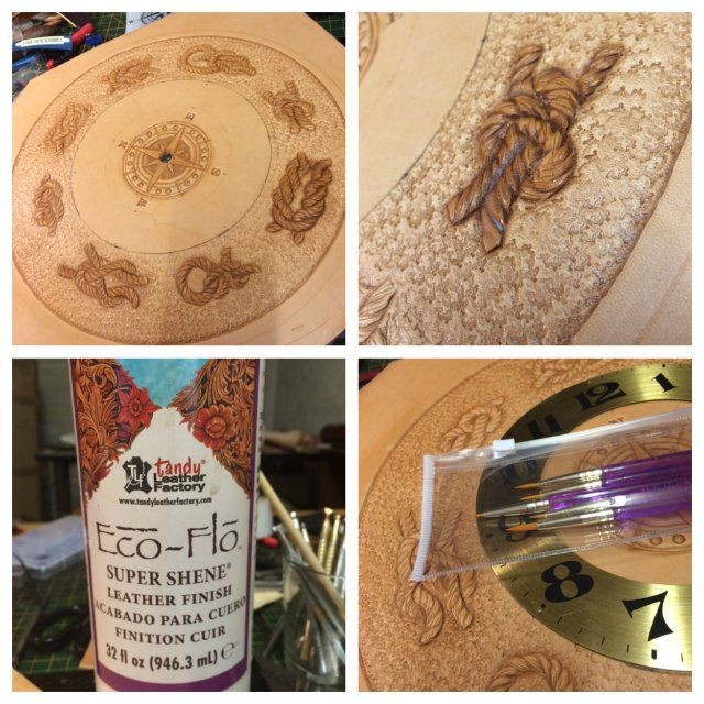 Создаем настенные часы из кожи