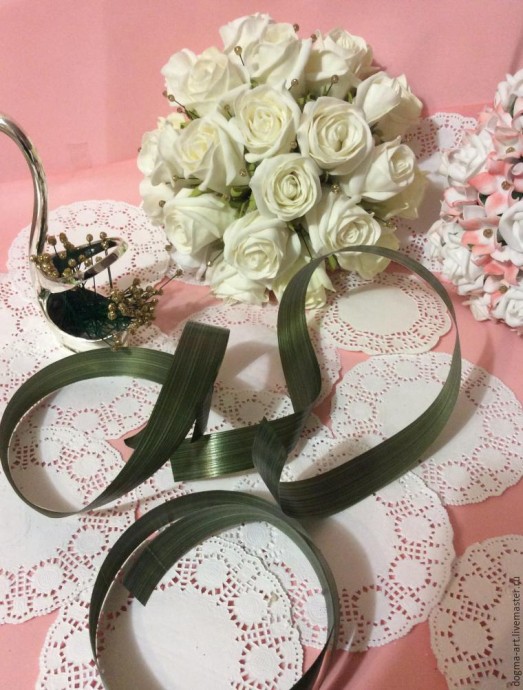 Создаем закрытые розы из фоамирана для свадебного букета: часть 3