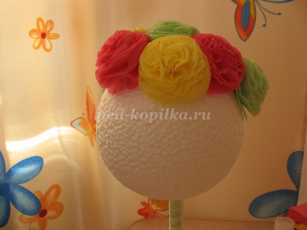 Как сделать топиарий из салфеток своими руками: мастер-класс