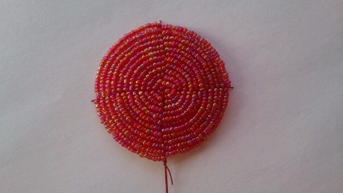 Мак из бисера