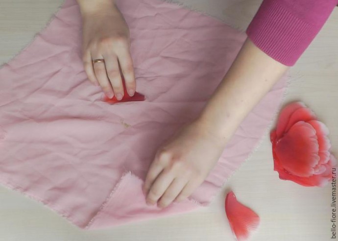 Создаем мак "Strawberry Dessert" из шелка: часть 1