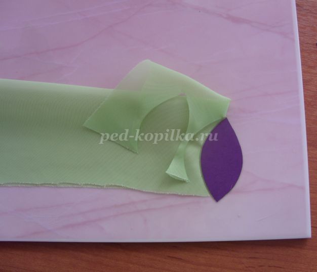 ​Цветок из шелка своими руками: часть 1