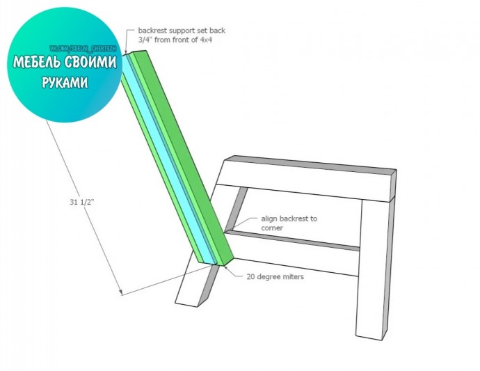 Несложный в изготовлении шезлонг