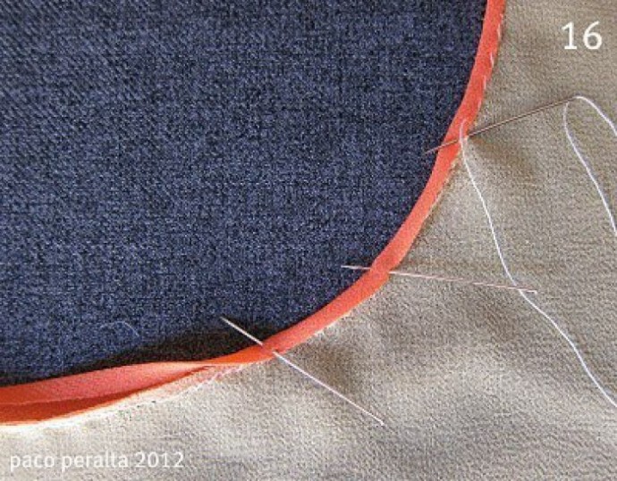 Обработка края шифона