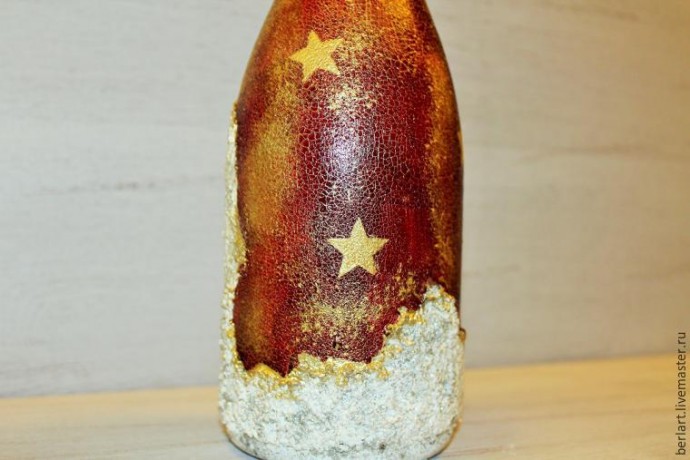 Мастер-класс по декорированию бутылки шампанского в технике декупаж: часть 2