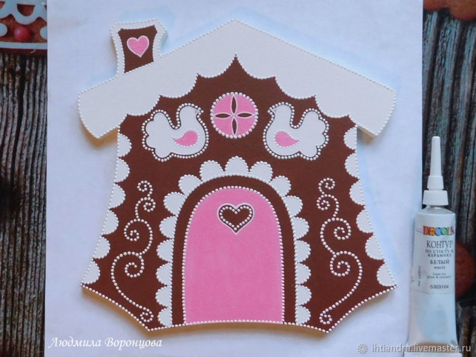 Создаём ключницу "Пряничный домик": часть 1