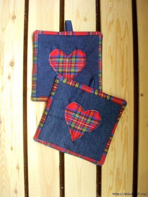 Что сделать из старых джинсов: прихватки для горячего