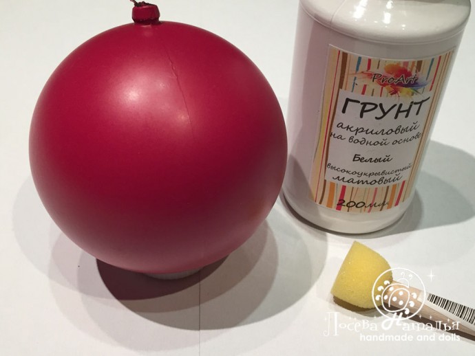 Декорирование винтажного ёлочного шара "Зимняя сказка" в смешанной технике: часть 1