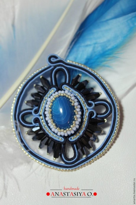 Воздушная сутажная брошь своими руками: часть 2