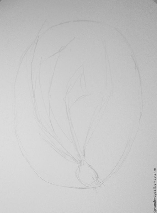 ​Рисуем изящный необычный цветок: часть 1