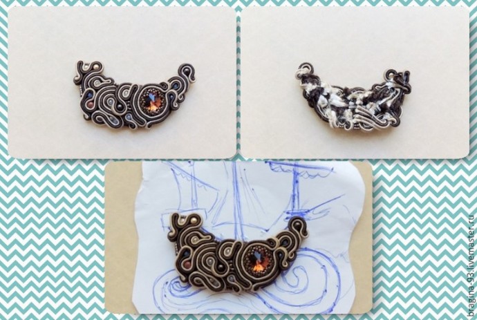 Создаем брошь "Парусник": часть 2