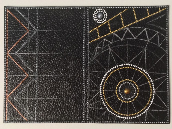 Точечная роспись обложки на паспорт: часть 3