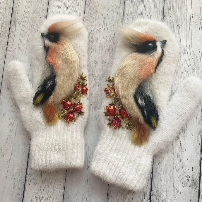 Варианты украшения варежек мехом Варианты украшения варежек мехом