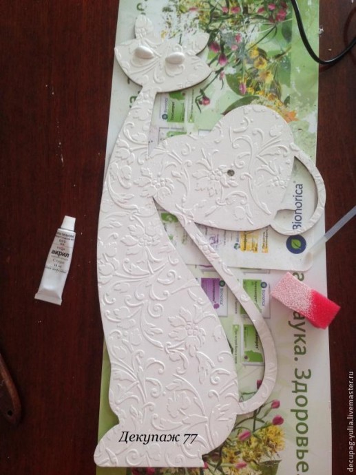 ​Создание настенных часов "Кошка-хамелеон": часть 2