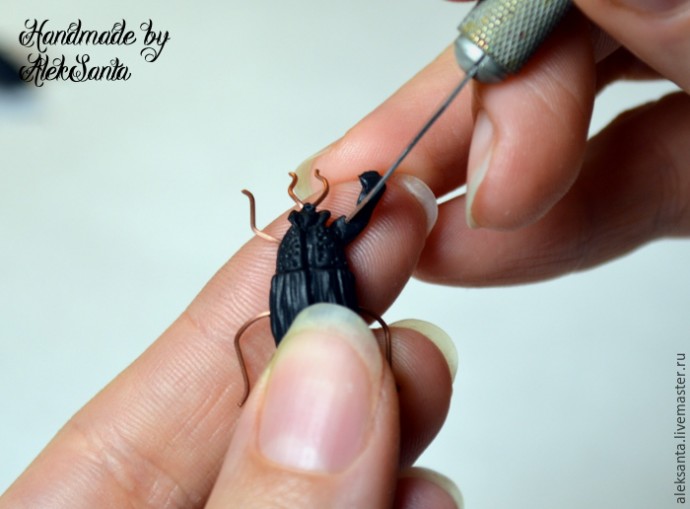 Жук из запекаемой полимерной глины: мастер-класс, часть 3