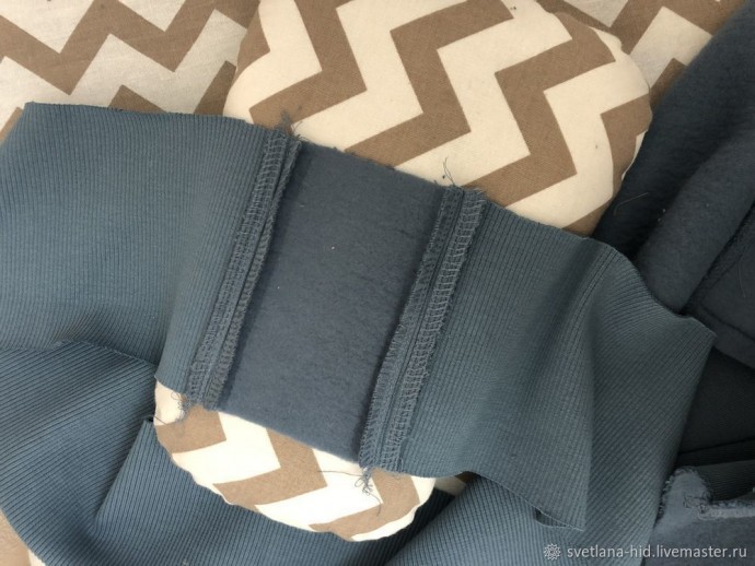 Как сделать отверстие для шнура на спортивных брюках из футера с помощью переходника