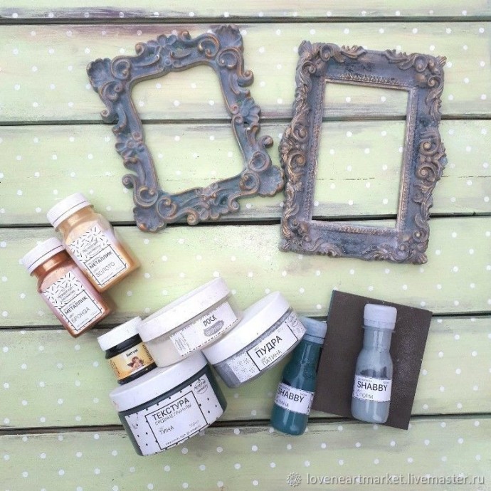 Декорируем фоторамки: золото, патина и вековая пыль