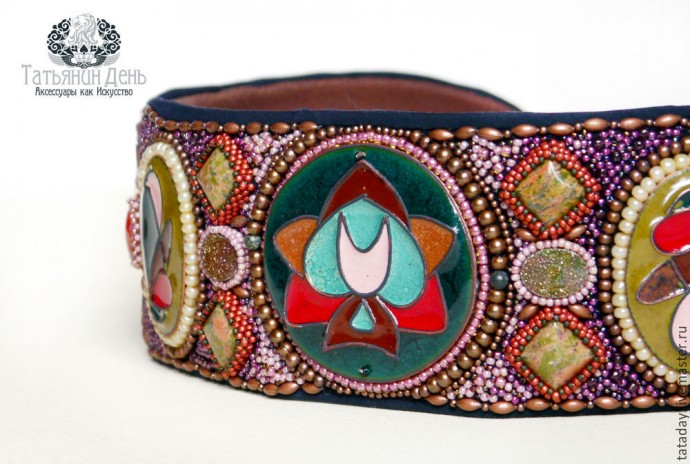 Создаем пояс с бисерной вышивкой: часть 5