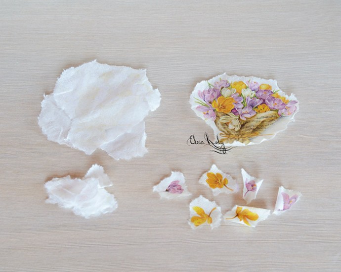 Декорируем вазу "Крокусы": часть 1