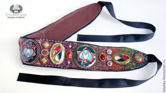 Создаем пояс с бисерной вышивкой: часть 5