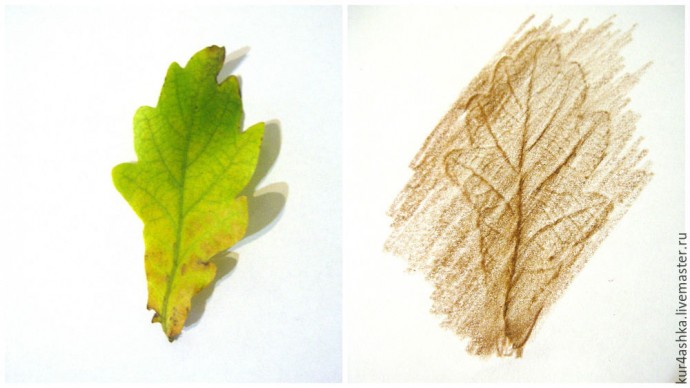 ​Создаем брошь "Дубовый лист" в технике объемной вышивки гладью: часть 1