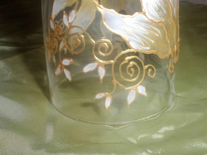 Витражная роспись бокалов "Пьяные цветы"