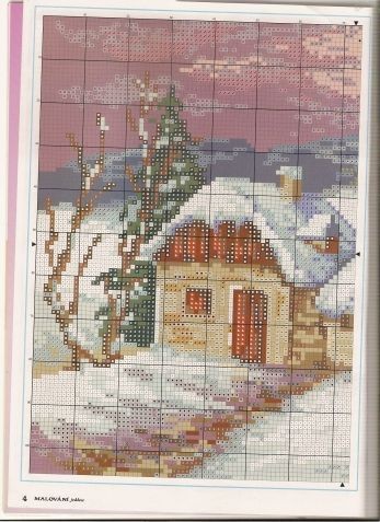 Вышиваем зимние пейзажи: часть 9