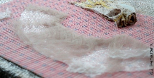 Пелерина валяная из фактурной пряжи: часть 2