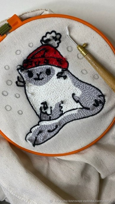Шоппер с котиком в технике ковровой вышивки: мастер-класс, часть 1