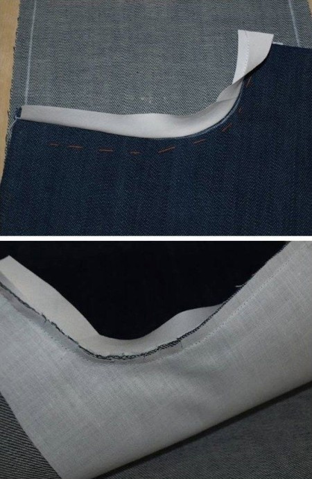 Обработка боковых карманов на джинсах Обработка боковых карманов на джинсах