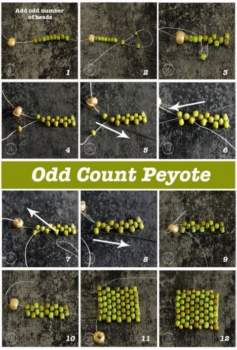Техника плетения: мозаика, пейот
