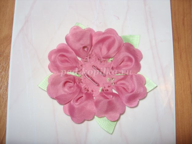 ​Цветок из шелка своими руками: часть 2