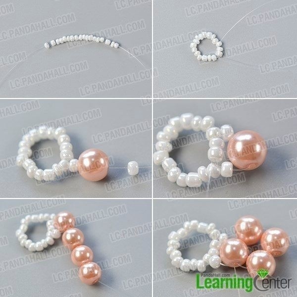 Широкий браслет из бисера и бусин