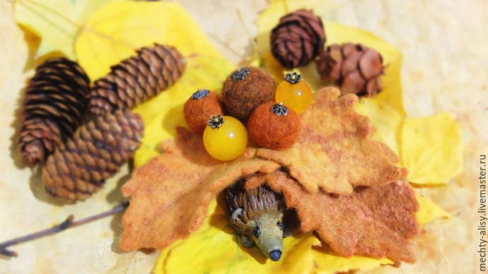 ​Делаем брошь "Осенняя симфония" с применением эко-окрашивания: часть 2