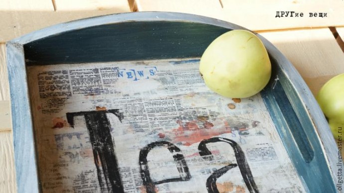 Газета как объект декупажа