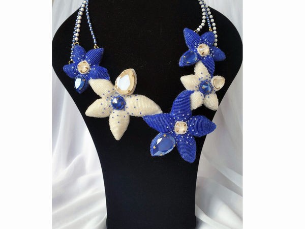 Создаем цветочное колье со Swarovski: часть 4